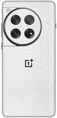 Vcare GadGets White Textured Leather OnePlus 12 5G With Logo Mobile Skin(White Textured Leather)