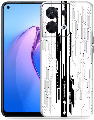 SkinoMania Oppo Reno 8 5G Mobile Skin(White Cyberpunk)