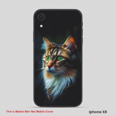 VYBE The Smart Choice iPhone XR Cat Embossed Mobile Skin(Dirt Brown)