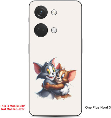 VYBE The Smart Choice One Plus Nord 3 Tom & Jerry Embossed Mobile Skin(Soft Peach 31)