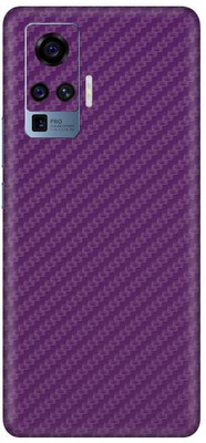 Vcare GadGets Vivo X50 Pro Mobile Skin(Fiber Carbon Purple)