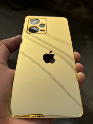 TWUAOP REDMI NOTE 12 PRO PLUS 5G ACRYLIC MIRROR BACK PANNEL Mobile Skin(Gold)