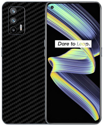 candeal mart Realme X7 Max 5G carbon fiber 3D back skin / sticker wrap / Protective film Mobile Skin(Black)
