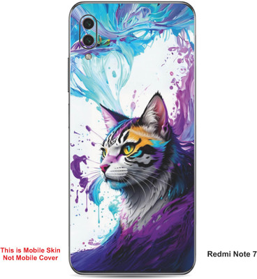 VYBE The Smart Choice Redmi Note 7 Cat Embossed Mobile Skin(Light Plum 13)