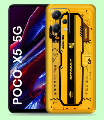 WeCre8 Skin's Xiaomi Poco X5 5G Mobile Skin(Yellow Red Magic Multicolor Mobile Skin)
