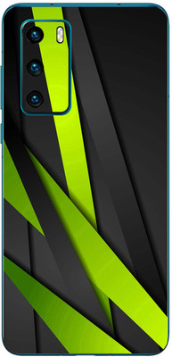 FCS Huawei P40 4G Printed Back skin Mobile Skin(Green Texture)