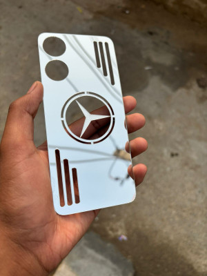 TWUAOP OPPO A78 5G MIRROR BACK PANNEL ACRYLIC SHEET Mobile Skin(Silver)