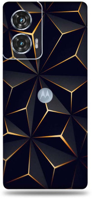 Mclaxa Moto Edge 50 Fusion Mobile Skin(Black Abstract)