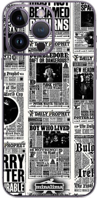 FCS iPhone 14 Pro Max Printed Back skin Mobile Skin(Newspaper Skin)