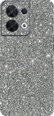 AsSkin Oppo Reno 8 5G, oppo reno 8 5g Mobile Skin(Ultra Super Sparkles Grey Matte Finish With High Gloss Finish).)