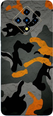 BUGGU infinix zero 8i Mobile Skin(Ultra Super Camouflage Orange Skin With High Matte Finish)