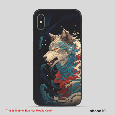 VYBE The Smart Choice iPhone 10 Wolf Embossed Mobile Skin(Desert Sand 1)