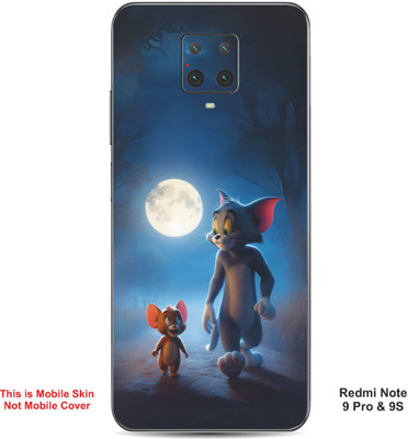 VYBE The Smart Choice Redmi Note 9S Tom & Jerry Embossed Mobile Skin(Dark Slate Grey A1)