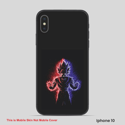 VYBE The Smart Choice iPhone 10 Goku Embossed Mobile Skin(Macaw Blue, White 12)
