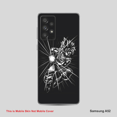 VYBE The Smart Choice SAMSUNG A52 Goku Mobile Skin Mobile Skin(Black & White B39)