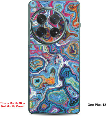 VYBE The Smart Choice One Plus 12 Abstract Embossed Mobile Skin(Smalt Blue A13)