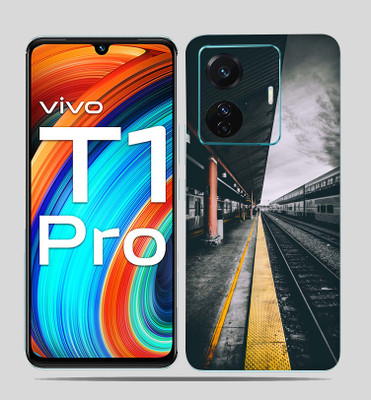 SkinoMania Vivo T1 Pro (5g) Mobile Skin(Station-Vibes Multicolor Mobile skin)