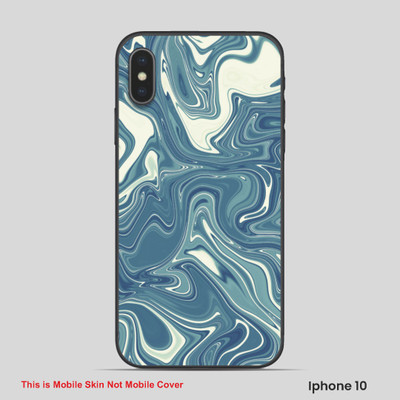 VYBE The Smart Choice iPhone 10 Pattern Mobile Skin(Smalt Blue 4)
