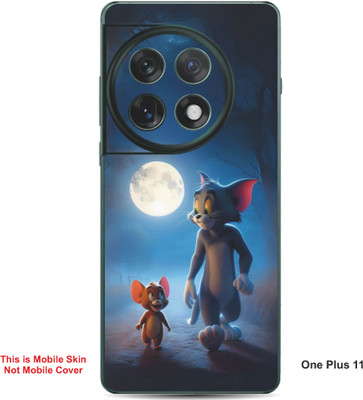 VYBE The Smart Choice One Plus 11 Tom & Jerry Embossed Mobile Skin(Dark Slate Grey 26)