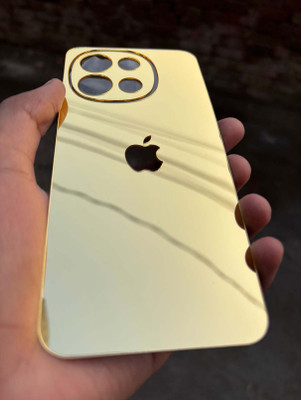 TWUAOP TECNO SPARK GO 1 MOBILE SKIN MIRROR BACK PANNEL ACRYLIC SHEEL Mobile Skin(Gold)