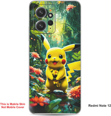 VYBE The Smart Choice Redmi Note 12 Pikachu Embossed Mobile Skin(Light Tan A1)