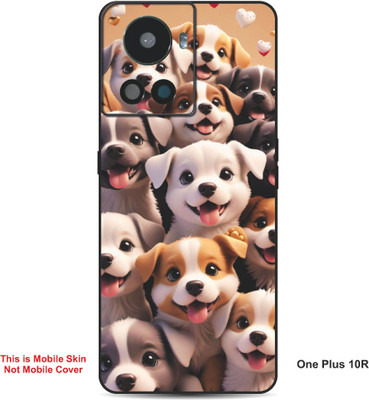 VYBE The Smart Choice One Plus 10R Dog Embossed Mobile Skin(Desert Sand 30)
