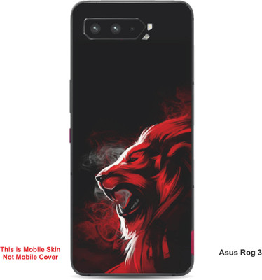 VYBE The Smart Choice Asus Rog 3 Wolf Embossed Mobile Skin(Red & Black 3)