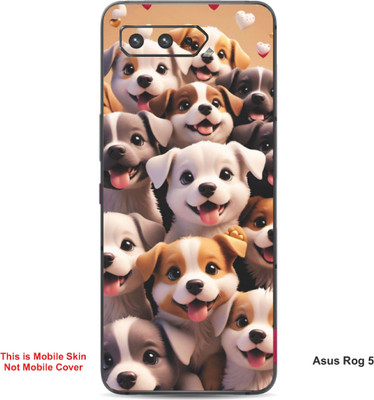 VYBE The Smart Choice Asus Rog 5 Dog Embossed Mobile Skin(Desert Sand 4)
