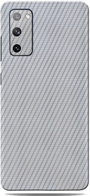 TJ CREATION Silver Carbon Fiber For Samsung Galaxy S20 FE 5G Skin Guard, Samsung S20 FE 5G Mobile Skin(Silver Carbon Fiber Skin With High Matte Finish.)