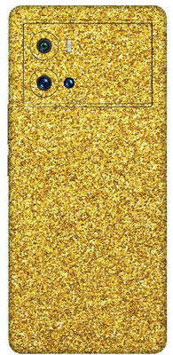 Vcare GadGets Glitter Gold vivo i QOO 9 Pro 5G Mobile Skin(Glitter Gold)