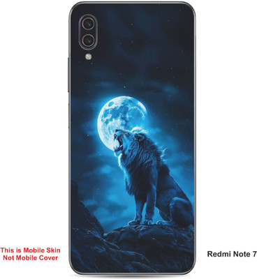 VYBE The Smart Choice Redmi Note 7 Lion Embossed Mobile Skin(Water Blue 13)