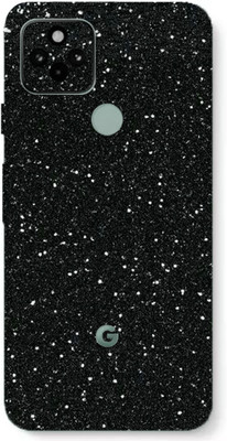 AsSkin Google Pixel 5 Mobile Skin(Ultra Super Black Glitter With High Matte Finish.)