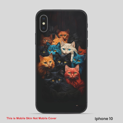 VYBE The Smart Choice iPhone 10 Cat Embossed Mobile Skin(Donkey Whie 1)