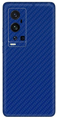 Vcare GadGets Vivo X60 Pro Plus Mobile Skin(Fiber Carbon Blue)