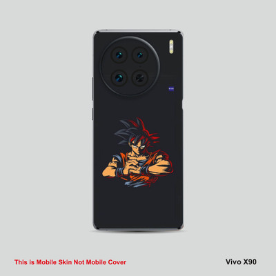 VYBE The Smart Choice Vivo X90 Goku Mobile Skin Mobile Skin(Tealish Black A11)
