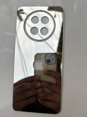 TWUAOP REALME 13 5G MIRROR BACK PANNEL ACRYLIC SHEET APPLE Mobile Skin(Silver)