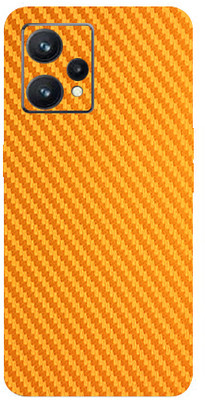 AsSkin Realme 9 Mobile Skin(Ultra Super Golden Carbon Fiber Matte Finish With High Gloss Finish).)