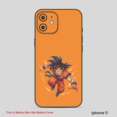 VYBE The Smart Choice iPhone 11 Goku Embossed Mobile Skin(Mid Grey 20)