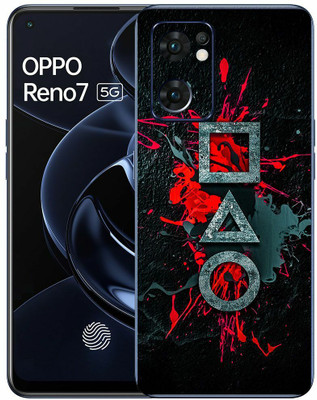 FCS Oppo Reno7 5G Printed Back Skin: Squid Game Mobile Skin(Squid Game Skin)