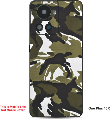 VYBE The Smart Choice One Plus 10R Camouflage Embossed Mobile Skin(Green Brown A9)