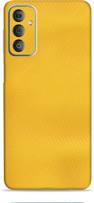 WeCre8 Skin's Samsung Galaxy F23 5G Mobile Skin(Yellow Carbon Fiber Mobile Skin With Ultra Matte Finish)