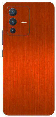 Vcare GadGets Orange Brushed vivo V23 5G Mobile Skin(Orange Brushed)