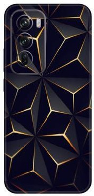 Vcare GadGets Reno12 (5G) Mobile Skin(Black & Gold)