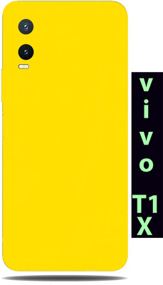 TJ CREATION Vivo T1x Mobile Skin(Ultra Super Yellow Matte Skin With High Matte Finish.)
