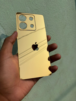 TWUAOP REDMI NOTE 13 PRO 5G MIRROR BACK PANNEL ACRYLIC SHEET APPLE Mobile Skin(Gold)