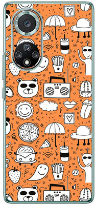 FCS Huawei nova 9 Pro Printed Back skin Mobile Skin(Yellow Pattern)