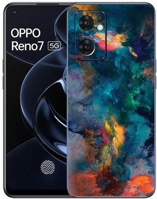 FCS Oppo Reno7 5G Printed Back Skin: Smoke Mobile Skin(Smoke Skin)
