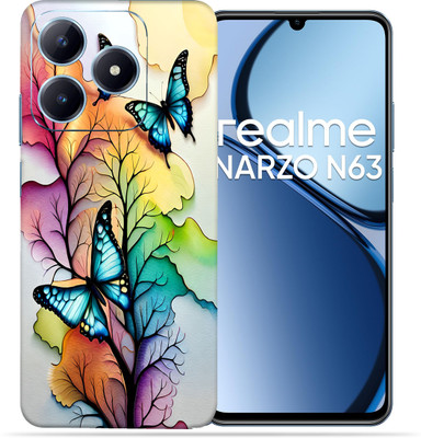 OggyBaba OggyBaba Realme Narzo N63 Mobile Skin(butterflies trees)