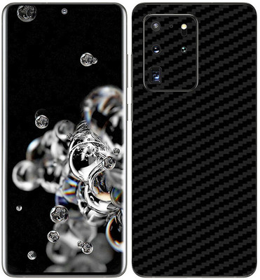 candeal mart Samsung Galaxy S20 Ultra carbon fiber 3D back skin/ Protective film Mobile Skin(Black)