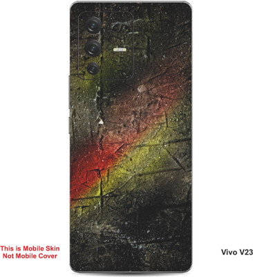 VYBE The Smart Choice Vivo V23 Abstract Embossed Mobile Skin(Olive green 3)